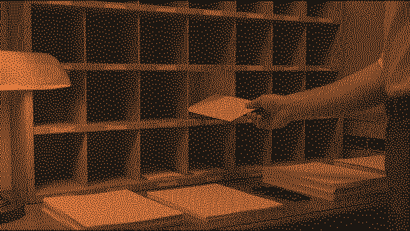 A hand files an envelope into the one warmly lit compartment in a wall of blank wooden mail pigeonholes.
